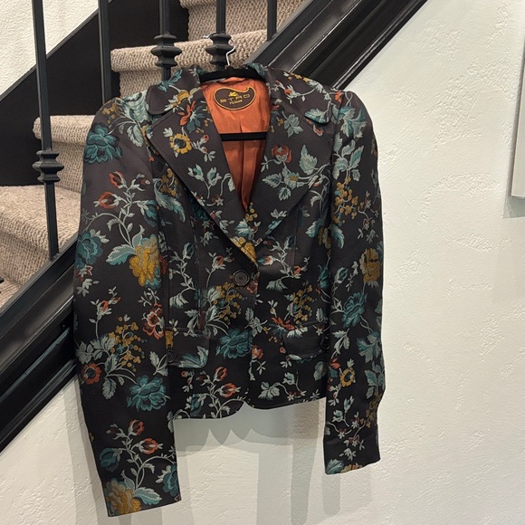 Floral Multi Color Blazer Women’s Size 42 Small XS - Picture 4 of 17